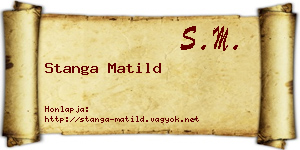 Stanga Matild névjegykártya
